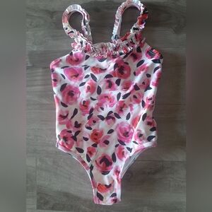 Kate Spade New York Todd Rose Ruffle Rosebud Swimsuit Girls Size 5Y